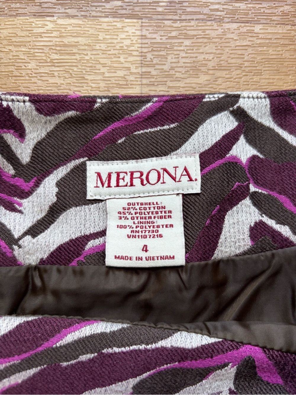 Merona Purple and Black Zebra-Print Mini Skirt - Picture 4 of 12
